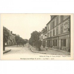 carte postale ancienne 91 SAVIGNY-SUR-ORGE. Le Mail. Hôtel du Coin d'Or et Pâtisserie