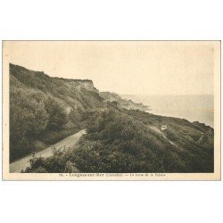 carte postale ancienne 14 LONGUES-SUR-MER. La Route de la Falaise