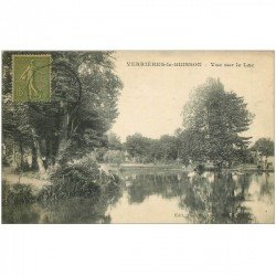carte postale ancienne 91 VERRIERES LE BUISSON. Vue sur le Lac 1920