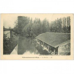 carte postale ancienne 91 VILLEMOISSON SUR ORGE. La Rivière 1916 avec Lavandières au Lavoir
