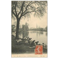 14 LOUVIGNY. Lavandières Laveuses sur les Bords de l'Orne 1913