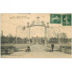 carte postale ancienne 91 YERRES. Grille du Château de la Grange 1907