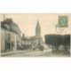 carte postale ancienne 93 BONDY. Place de l'Eglise 1907 Au Bon Marché et Boulangerie