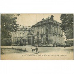 carte postale ancienne 93 EPINAY SUR SEINE. Hôtel de Ville 1917