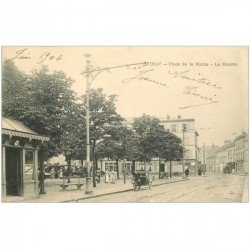 carte postale ancienne 93 EPINAY SUR SEINE. Le Marché Place de la Mairie 1904
