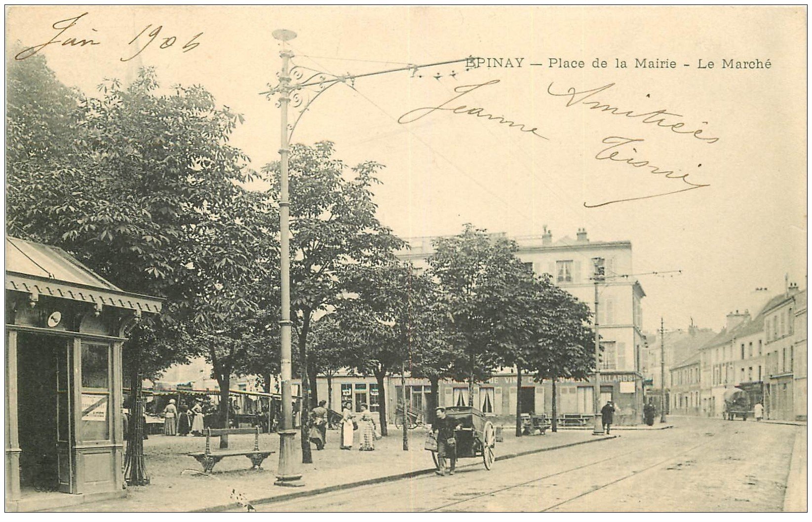 93 EPINAY SUR SEINE. Le Marché Place de la Mairie 1904