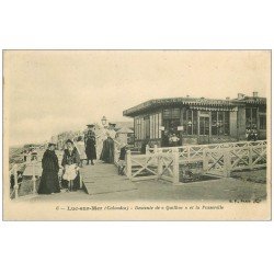 carte postale ancienne 14 LUC-SUR-MER. Descente de Quilhoc et Passerelle