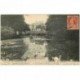 carte postale ancienne 93 GOURNAY SUR MARNE. La Pièce d'Eau du Château avec Cygnes et embarcation 1909