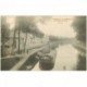 carte postale ancienne 93 GOURNAY SUR MARNE. La Plâtrière sur Canal de Vaires avec Péniche vers 1900