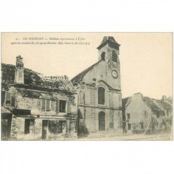 carte postale ancienne 93 LE BOURGET. L'Eglise après les bombardements de 1870