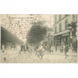 carte postale ancienne 93 LE RAINCY. Cyclistes Boulevard de Villemomble