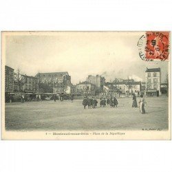 93 MONTREUIL SOUS BOIS. Place de la République 1908 Charcuterie