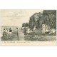 carte postale ancienne 14 LUC-SUR-MER. Jeune vendeur ambulant aux pieds des Falaises