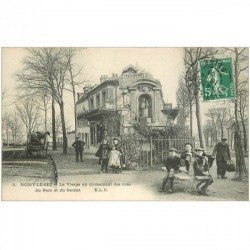 carte postale ancienne 93 NOISY LE SEC. La Vierge croisement Rues du Parc et du Goulet 1908. Impeccable