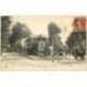 carte postale ancienne 93 NOISY LE SEC. La Vierge, Tramway et attelages 1914