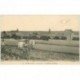 carte postale ancienne 93 NOISY LE SEC. Laboureurs et Cheval de labour. Mairie et Eglise 1914