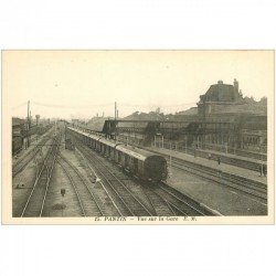 carte postale ancienne 93 PANTIN. Train dans la Gare