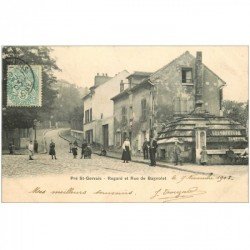 carte postale ancienne 93 PRE SAINT GERVAIS. Regard et Rue de Bagnolet 1903. Ecrite à cette adresse même...