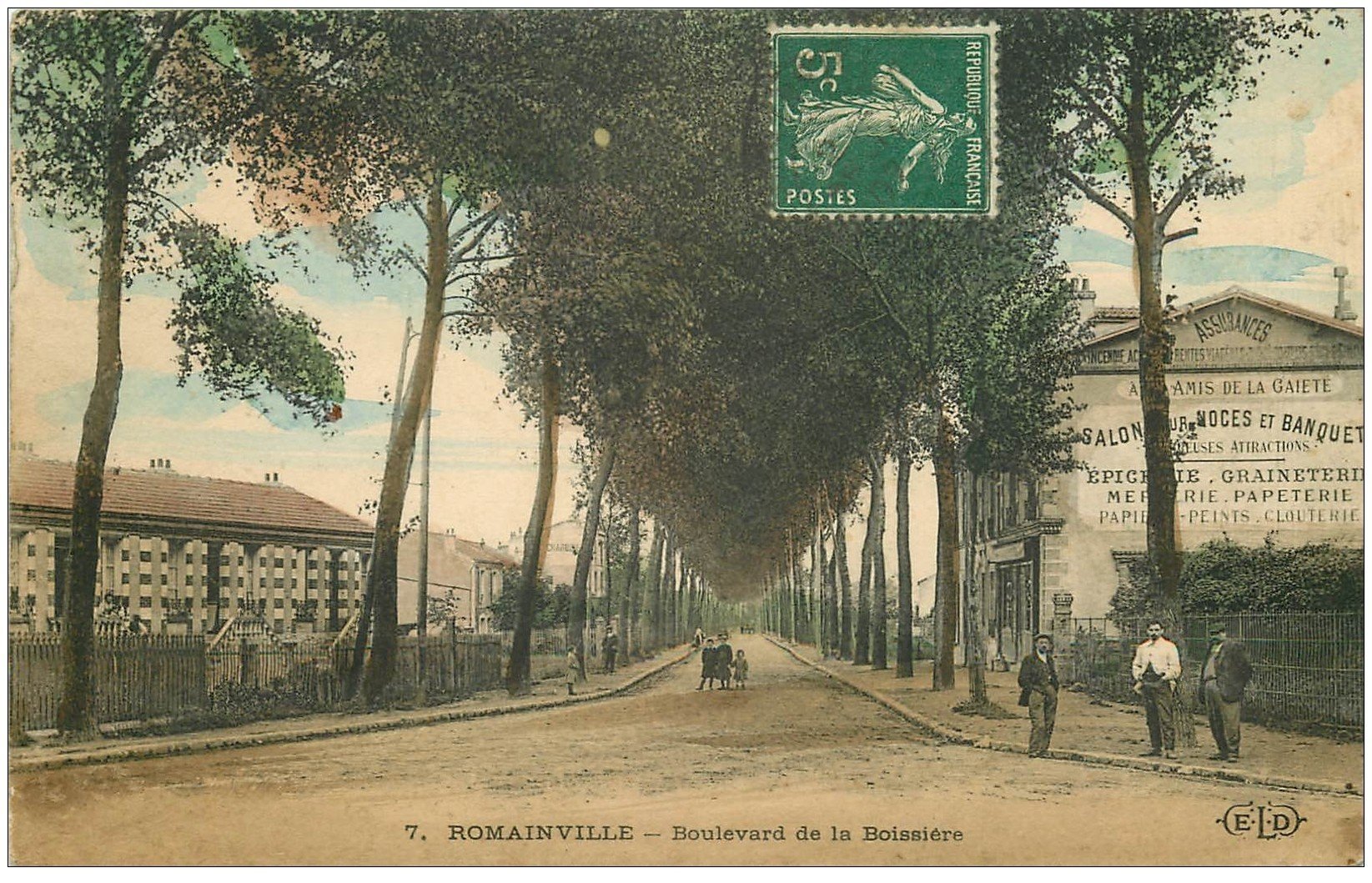 93 ROMAINVILLE. Boulevard de la Boissière 1907 Epicerie Aux Amis de la Gaieté