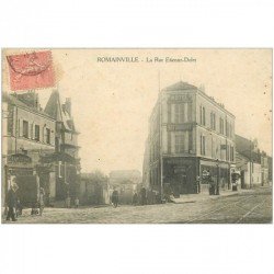 93 ROMAINVILLE. Charcuterie et Hôtel de l'Aventure rue Etienne Dolet 1904