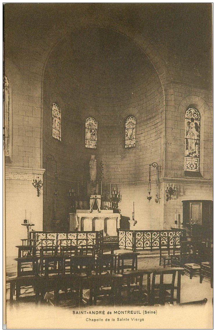 carte postale ancienne 93 SAINT ANDRE DE MONTREUIL. Chapelle de la Sainte Vierge