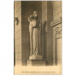 carte postale ancienne 93 SAINT ANDRE DE MONTREUIL. Statue de Sainte Geneviève