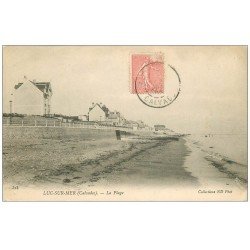 carte postale ancienne 14 LUC-SUR-MER. La Plage 1904. Petite faiblesse gauche 324