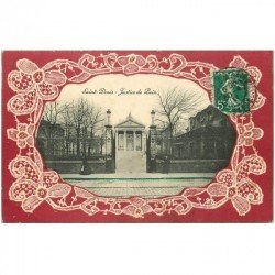carte postale ancienne 93 SAINT DENIS. Palais Justice de Paix 1911 carte gaufrée