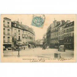 carte postale ancienne 93 SAINT DENIS. Place des Gueldres et rue de Paris 1903