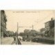 carte postale ancienne 93 SAINT OUEN. Camions anciens Boulevard Victor Hugo 1939