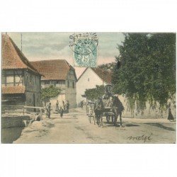 93 SAINT-OUEN. Paysan sur sa charrette 1905