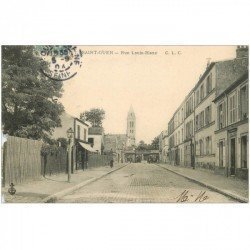 carte postale ancienne 93 SAINT OUEN. Rue Louis Blanc 1904. Côté gauche mité....