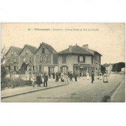 carte postale ancienne 93 VILLEMOMBLE. Carrefour Avenue Frédy et rue de Neuilly Tabac Commerce de vins