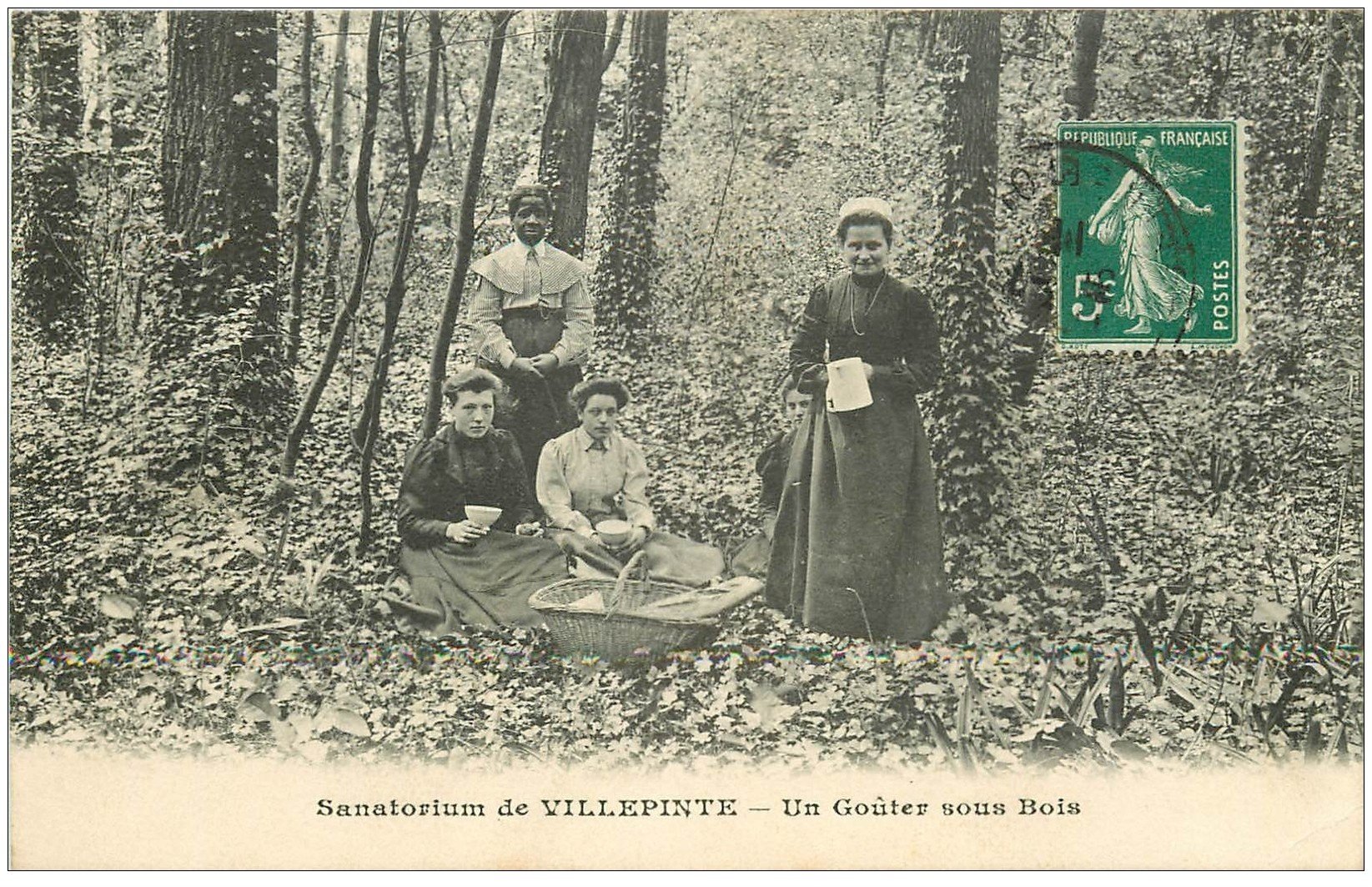 93 VILLEPINTE. Sanatorium. Un Goûter sous Bois 1911