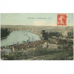 carte postale ancienne K. 91 ATHIS-MONS. Le Point de Vue 1911 carte toilée