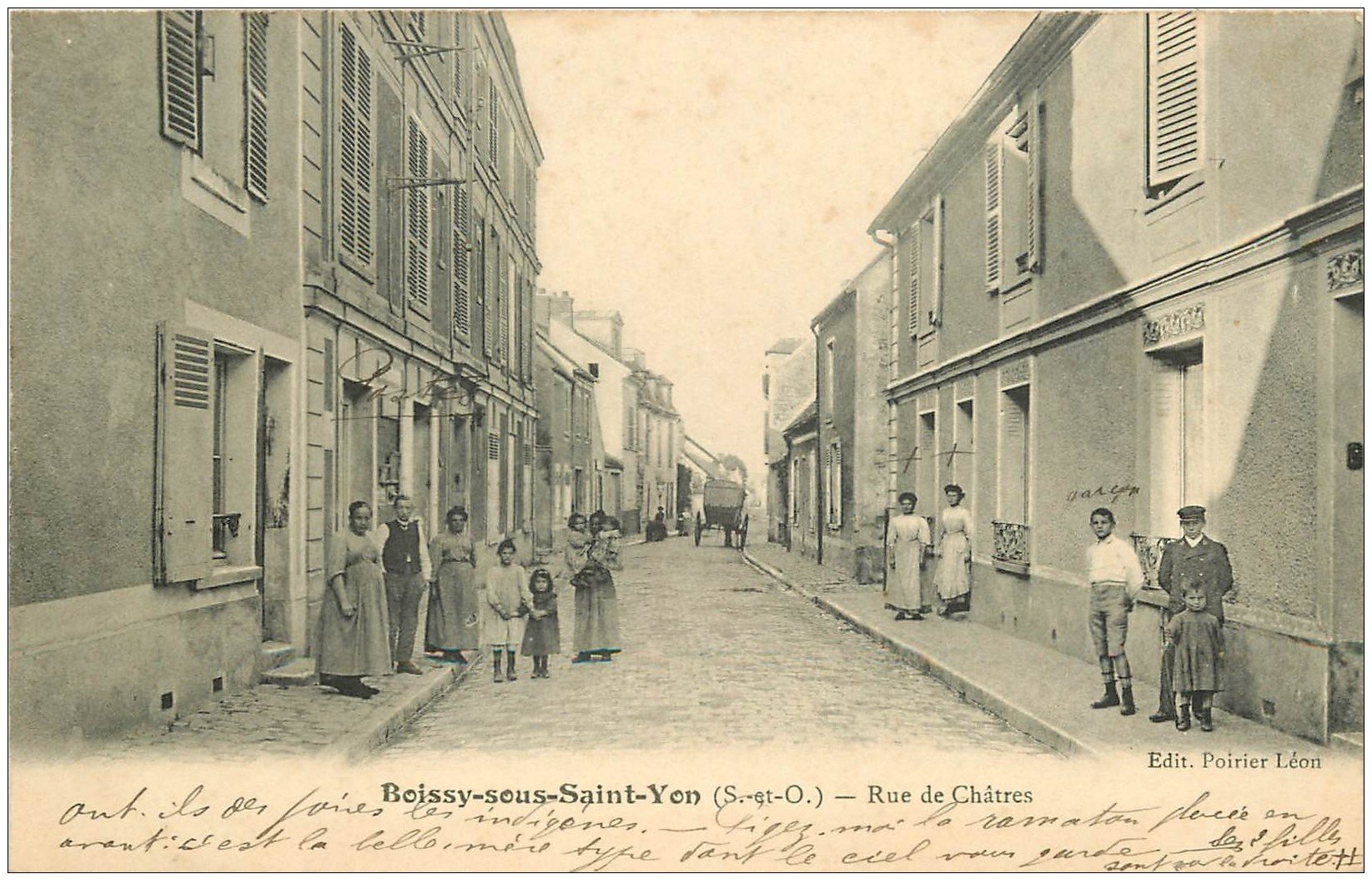 91 BOISSY-SOUS-SAINT-YON. Rare La Poste Rue de Châtres