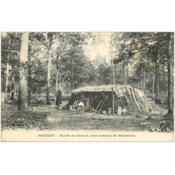 carte postale ancienne K. 91 BRUNOY. Cabane de Bûcheron Forêt de Sénart 1913. Impeccable