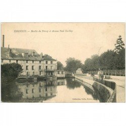 carte postale ancienne K. 91 ESSONNES. Moulin du Perray et Avenue Paul Darblay 1915