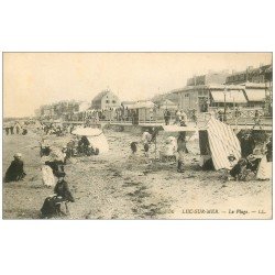 carte postale ancienne 14 LUC-SUR-MER. Les tentes de Plage LL 56