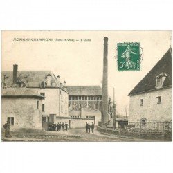 carte postale ancienne K. 91 MORIGNY-CHAMPIGNY. L'Usine 1908 belle animation d'Ouvriers
