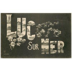 carte postale ancienne 14 LUC-SUR-MER. Multivue fantaisie