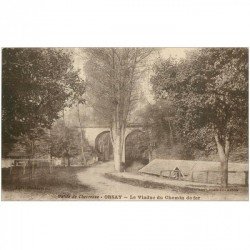 carte postale ancienne K. 91 ORSAY. Le Viaduc du Chemin de Fer