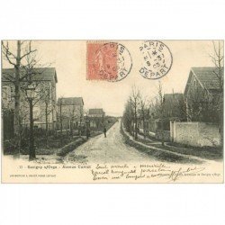 carte postale ancienne K. 91 SAVIGNY-SUR-ORGE. Avenue Carnot 1905 petite animation