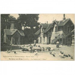 carte postale ancienne K. 91 SAVIGNY-SUR-ORGE. Laiterie de l'Oasis. Fermiers et Poules