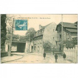 carte postale ancienne K. 91 SAVIGNY-SUR-ORGE. Rue de la Poste 1927