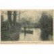 carte postale ancienne K. 91 VILLEMOISSON-SUR-ORGE et SAVIGNY-SUR-ORGE. Maraîchers en barque. Pour Berck-Plage 1913