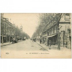 carte postale ancienne K. 93 LE BOURGET. Rue de Flandre