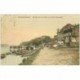 91 RIS ORANGIS. Usine Springer bords de la Seine 1916. Carte de luxe granulée Péniches devant le Rerstaurant