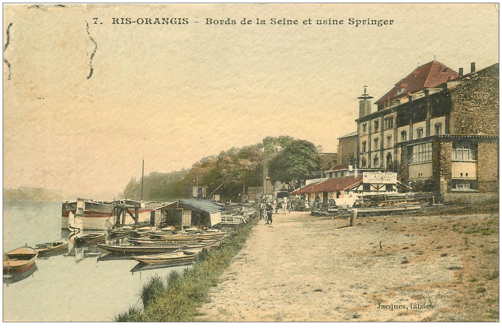 Carte Postale Ancienne 91 Ris-Orangis - Rue Nationale - Années 1900