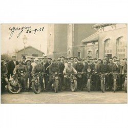93 GARGAN LIVRY. Départ Course de Motocyclettes. Photo Carte Postale 1928. Sportifs, Coureurs et motos